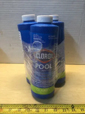 3 bottles 32oz Clorox pool and spa clears water