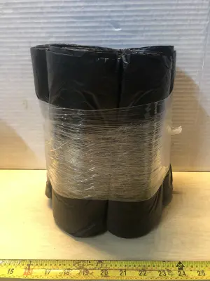 5 rolls large black trash bags