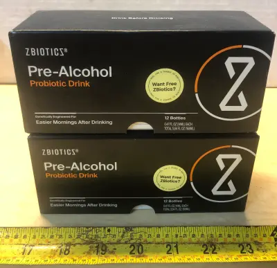 2 boxes Zbioticz probiotic pre alcohol drink exp:2/27