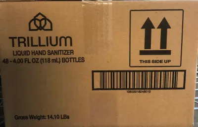 Trillium 48 bottles 4oz liquid hand sanitizer