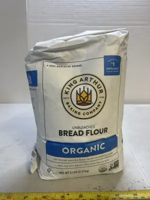 2ct organic unbleached bread, flour