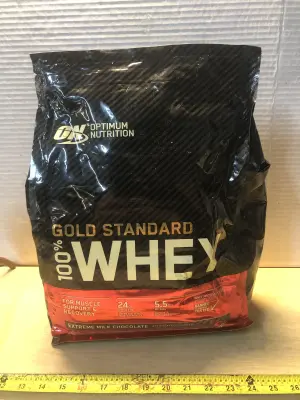 9.95lb optimum nutrition whey powder exp:2/2/28