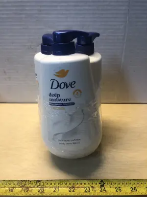 3 bottles 30.6oz Dove body wash