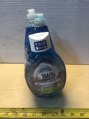 2 bottles 24oz Dawn dish liquid, 21.5oz Dawn power plus dish spray refill