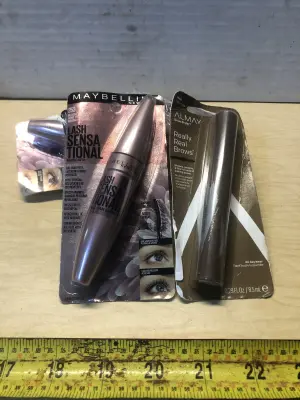 3 packs Maybelline mascara, 2 packs Almay brown shaper