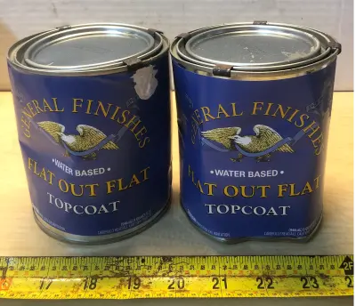 2 cans 1qt general finishes flat top coat
