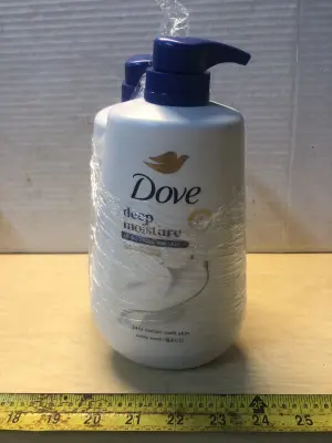 2 bottles 30.6oz Dove body wash
