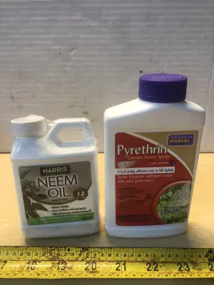 8oz Harris Neem oil, 8oz Pyrethrin garden insect spray