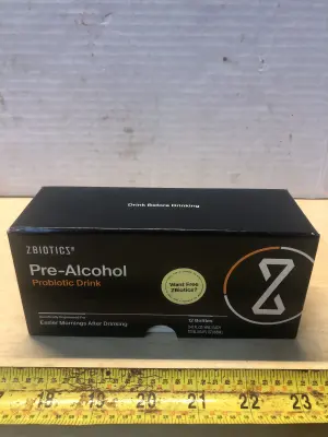 12 bottles Zbiotics pre alcohol drink exp:2/27