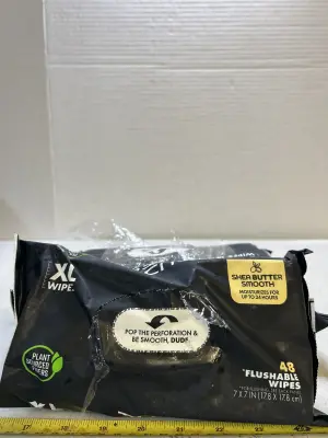 3ct XL shea butter dude wipes lid missing