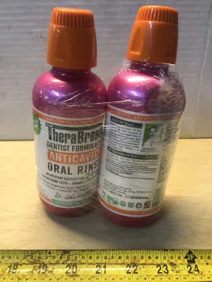 2 bottles TheraBreath oral rinse