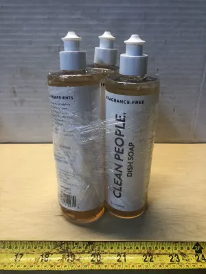 3 bottles 12oz clean people dish soap