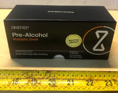 12 bottles Zbiotics pre alcohol drink exp:2/27