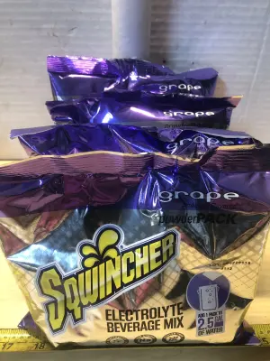 4 packs 23.83oz grape Sqwincher drink mix