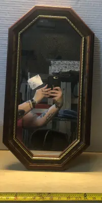 Wood wall mirror