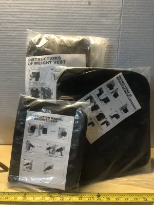 weighted vest, weighted arm band, and weighted leg