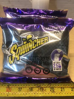 2 packs 23.83oz grape Sqwincher drink mix