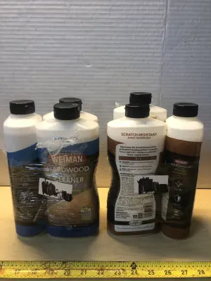 3 bottles 32oz Weiman hardwood floor cleaner, 3 bottles 32oz Weiman hardwood floor polish