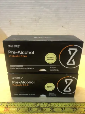 2 boxes 12 bottles each  Zbiotics pre alcohol drink exp:2/27