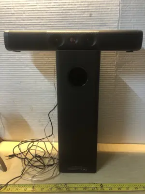 TV sound bar system with Wired subwoofer comes on as is