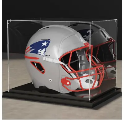 Football helmet display case