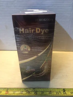 3 boxes Iemokoda hair dye shampoo 16.9oz 2 boxes dark brown 1 box black