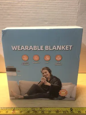 Wearable heated blanket