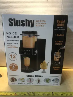 Slushy slushie and ice cream machine