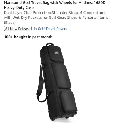 Marscamd golf travel 3 compartment bag