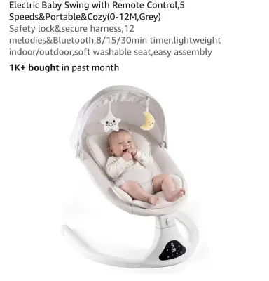 Bellababy baby swing with remote (similar to image)