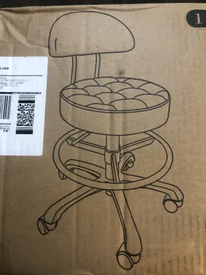 Drafting chair with back adjustable height foot rest