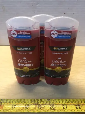 3 pack 3.8oz Old Spice swagger aluminum free deodorant