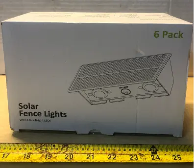 6 pack solar fence lights