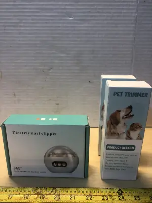 360 electric nail clipper, 2 boxes pet paw trimmers
