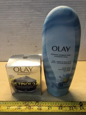 1.7oz Olay retinol 24 night moisturizer, 18oz Olay body wash