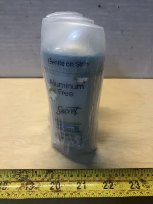3 pack 2.4oz Secret aluminum free deodorant