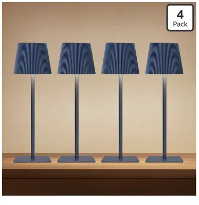 4pc cordless table lamps