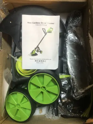 Cordless grass trimmer as is