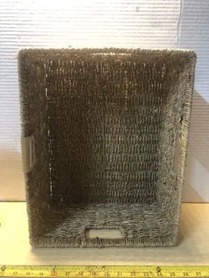 Wicker storage basket