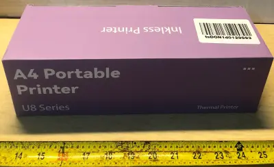 A4 portable printer ink less printer