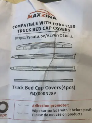 Maxzina compatible with ford f150 truck bed cap covers