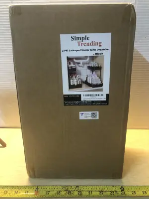 Simple trending 2Pk L shaped under sink organizer
