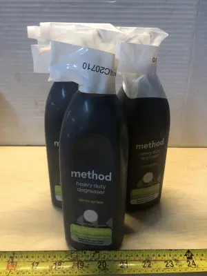 3 bottles 28oz method heavy duty degreaser
