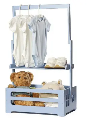 Blue Children’s clothing and toy organizer similar to image
