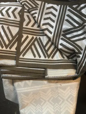 Unknown size outdoor patio rug