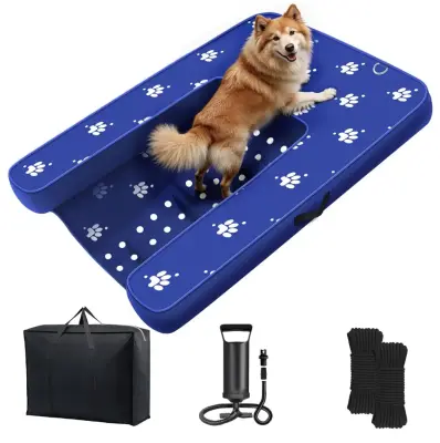 Inflatable dog platform untested used as is similar to image