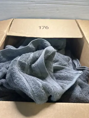 box of grey towels