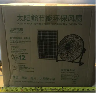 Solar energy saving fan