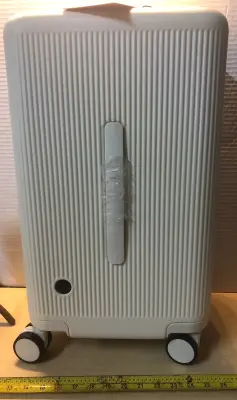 Fulsin white luggage on wheels