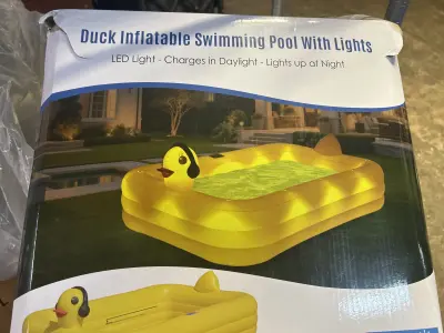 duck inflatable swimming pool with lights